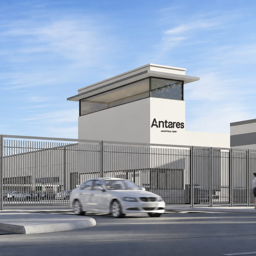 Acceso principal de Antares Techno Park
